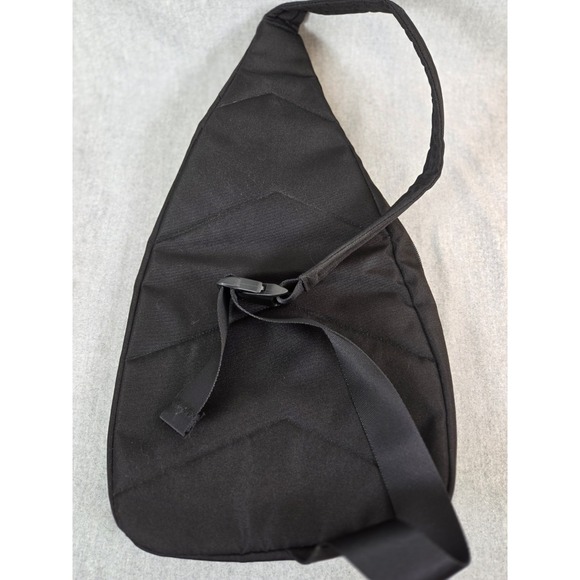 Vera Bradley Black Nylon Canvas Sling Backpack w/Padding Multi Floral Lined - Picture 7 of 10